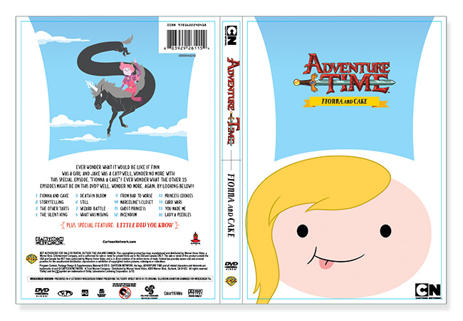 Jayro Design Fionna & Cake Adventure Time DVD illustration design